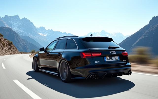 Audi RS6 Avant mit Tieferlegung und verbesserten Bremsen.